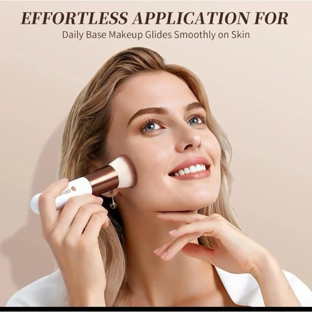 DUcare Flat Top Kabuki Foundation‎ Brush, Single Flat Foundation Brush